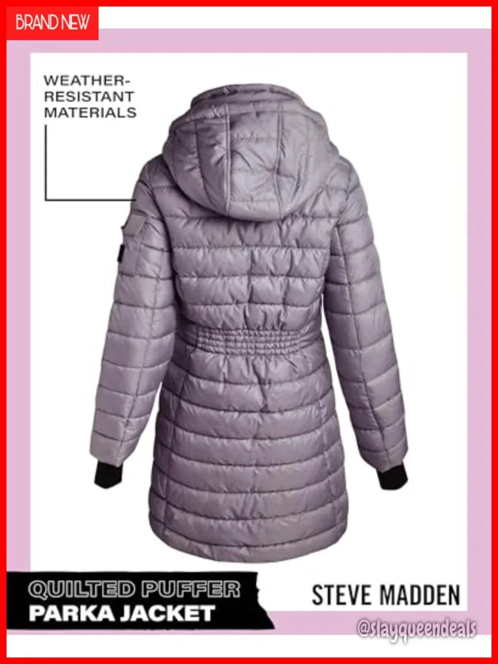 Long Hooded Puffer Parka Insulated Winter Coat Quilted Fill Packable